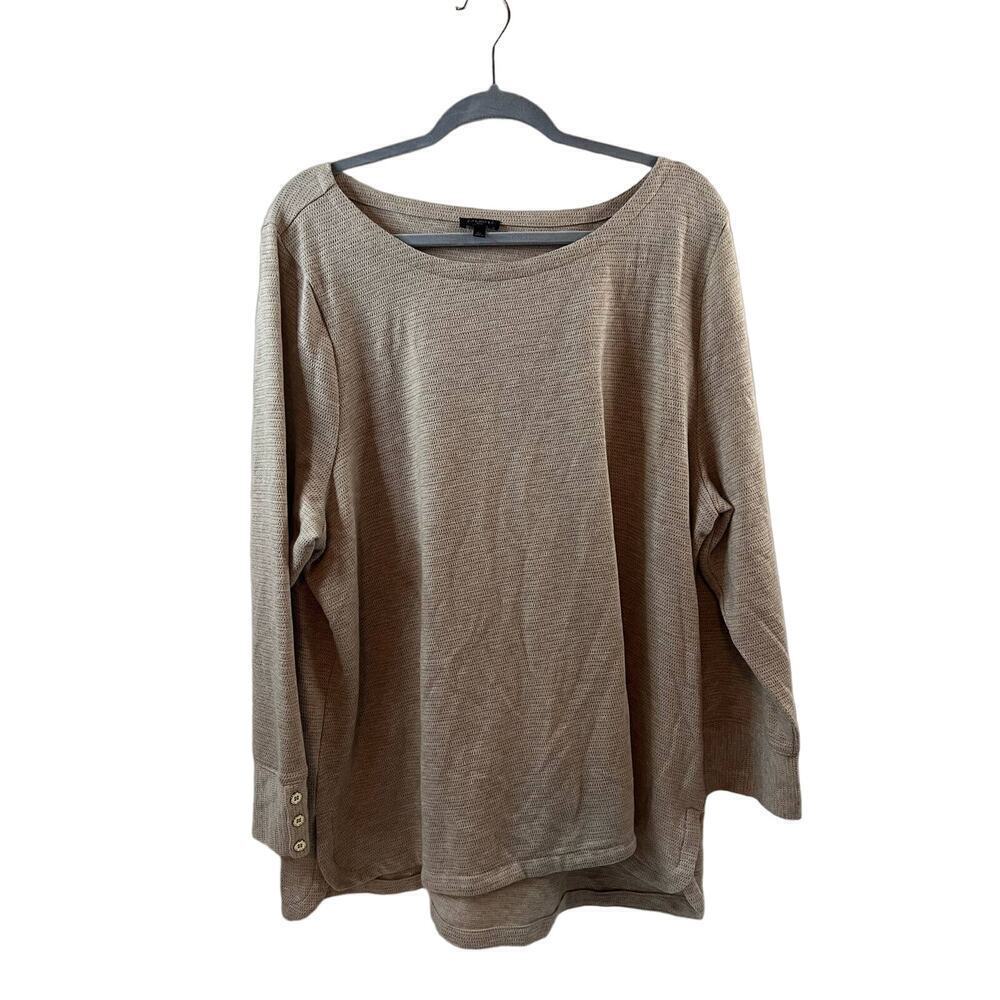 Talbots Women Pullover Sweater 3x Beige